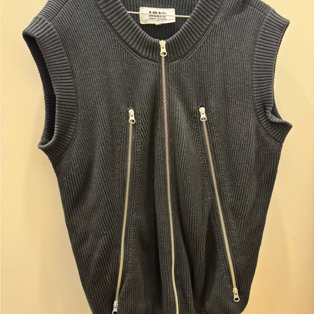 Maison Martin Margiela Black Ribbed Vest